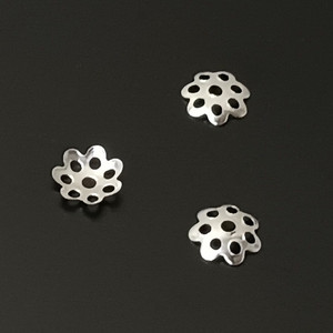 100 SP 2x8mm Thin Flower Bead Caps 100 SP 2x8mm Thin Flower Bead Caps