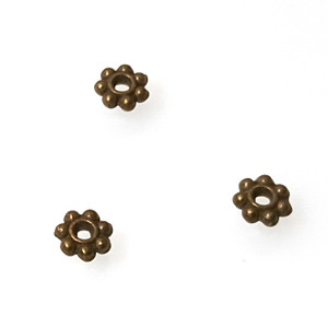 Antique Bronze 2x6mm Beaded Rondelles Antique Bronze 2x6mm Beaded Rondelles