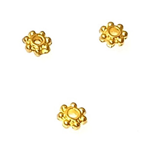 Gold-Plated 1.5x4mm Beaded Rondelles Gold-Plated 1.5x4mm Beaded Rondelles