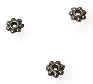 Gunmetal 1.5x4mm Beaded Rondelles Gunmetal 1.5x4mm Beaded Rondelles