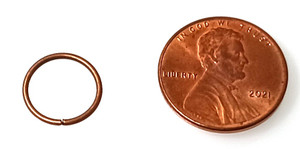 Antique Copper 12mm OPEN Jump Rings - 19 Gauge