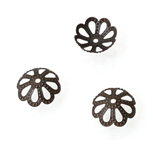 Antique Copper 2x9mm Scallop Bead Caps Antique Copper 2x9mm Scallop Bead Caps