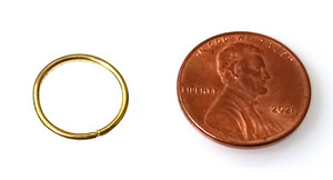 Gold-Plated OPEN 14mm Jump Rings - 18 Gauge Gold-Plated OPEN 14mm Jump Rings - 18 Gauge