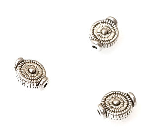 Antique Silver-Plated 7x3mm Coin Metal Beads Antique Silver-Plated 7x3mm Coin Metal Beads