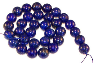 Lapis Lazuli 12mm Round Semiprecious Gemstone Beads