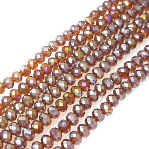 Gold AB 6x4mm Glass Crystal Rondelles Gold AB 6x4mm Glass Crystal Rondelles