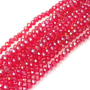 Fire Topaz AB 6x4mm Glass Crystal Rondelles Fire Topaz AB 6x4mm Glass Crystal Rondelles