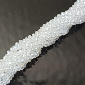 Crystal AB 6x4mm Glass Crystal Rondelles Crystal AB 6x4mm Glass Crystal Rondelles