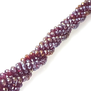 Ruby Red AB 6x4mm Glass Crystal Rondelles Ruby Red AB 6x4mm Glass Crystal Rondelles