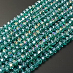 Caribbean AB 6x4mm Glass Crystal Rondelles Caribbean AB 6x4mm Glass Crystal Rondelles