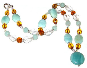 Sparkling Amazonite Necklace Beaded Jewelry Making Kit Sparkling Amazonite Necklace Beaded Jewelry Making Kit