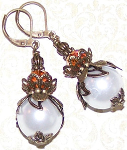 Orange Blossom Earrings Beaded Jewelry Making Kit