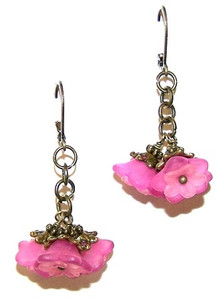 Pink Azalea Earrings Beaded Jewelry Making Kit