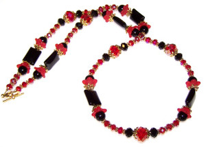 Crimson Dynasty Necklace Beaded Jewelry Making Kit Crimson Dynasty Necklace Beaded Jewelry Making Kit