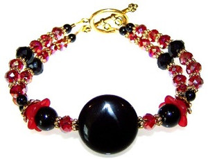 Crimson Dynasty Bracelet Beaded Jewelry Making Kit Crimson Dynasty Bracelet Beaded Jewelry Making Kit