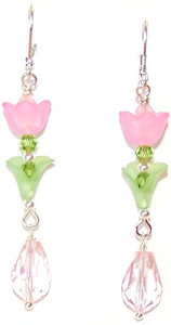 Sparkling Tulip Earrings Beaded Jewelry Making Kit