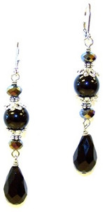 Antique Onyx Earrings Beaded Jewelry Making Kit