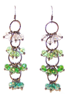 Emerald Links Earrings Beaded Jewelry Making Kit Emerald Links Earrings Beaded Jewelry Making Kit