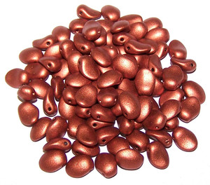 6x8mm Czech Glass Tulip Petal Beads - Copper