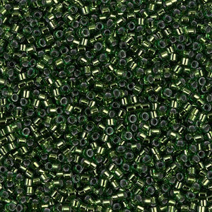 Copper Lined Olive Green DB182 Delica Beads Size 11 Seed Beads Copper Lined Olive Green DB182 Delica Beads Size 11 Seed Beads