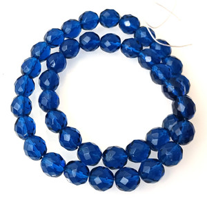 2 Dozen Czech 10mm Fire-Polished - Dk Aqua 2 Dozen Czech 10mm Fire-Polished - Dk Aqua