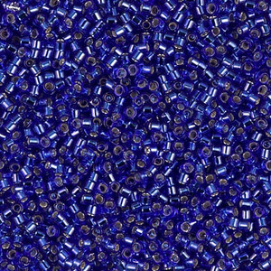 DB-047 Silverlined Cobalt Size 11 Miyuki Delica Seed Beads