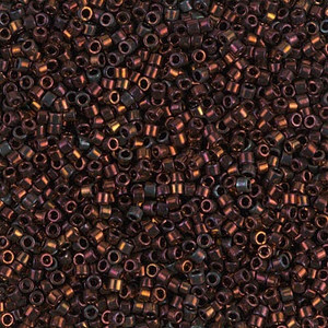 DB-1002 Metallic Dark Copper Gold Iris Size 11 Miyuki Delica Seed Beads
