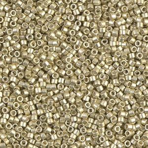 DB-1151 Galvanized Semi-Frosted Silver Size 11 Miyuki Delica Seed Beads