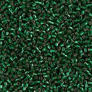 DB-148 Silverlined Emerald Size 11 Miyuki Delica Seed Beads