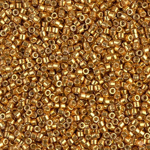 DB-1833 Duracoat Galvanized Yellow Gold Size 11 Miyuki Delica Seed Beads