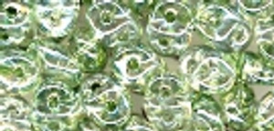 Superduo Beads - Crystal Green Luster Superduo Beads - Crystal Green Luster