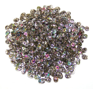 Superduo Beads - Smoke Grey Vitrail