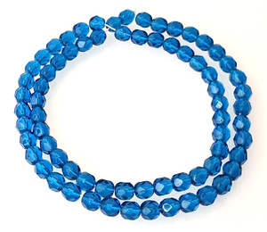 4 Dozen Czech 6mm Fire-Polished - Dark Aqua 4 Dozen Czech 6mm Fire-Polished - Dark Aqua