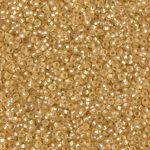 Miyuki - #15 Rocailles - Matte Silver-Lined Gold