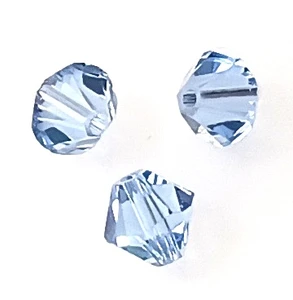 Swarovski Brand 6mm Bicones - Lt Sapphire