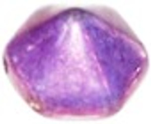 Pyramid Hex 2-Hole 12mm Beads - White Vega