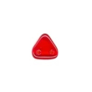6mm Triangle 2-Hole Beads - Siam Ruby 6mm Triangle 2-Hole Beads - Siam Ruby