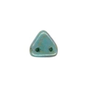 6mm Triangle 2-Hole Beads - Copper Picasso Turquoise 6mm Triangle 2-Hole Beads - Copper Picasso Turquoise