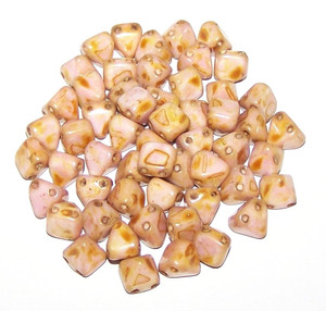 Pyramid 6mm Stud Beads - Alabaster Roman Rose Pyramid 6mm Stud Beads - Alabaster Roman Rose