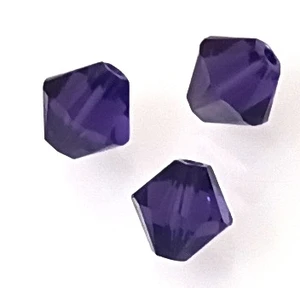 Swarovski Brand 6mm Bicones - Purple Velvet