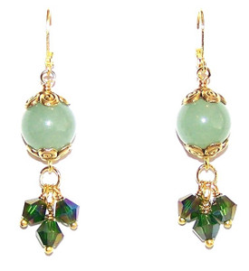 Emerald Elegance Earrings Beaded Jewelry Making Kit