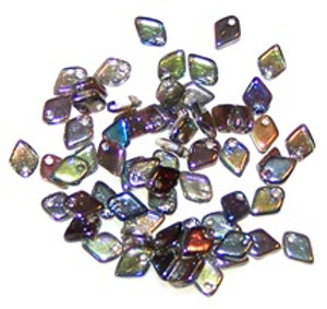 Dragon Scale Beads - Crystal Graphite Rainbow