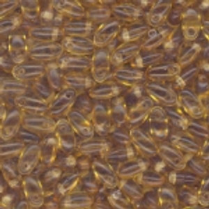 2.5x6mm Czech Glass Rizo Beads - Topaz 2.5x6mm Czech Glass Rizo Beads - Topaz