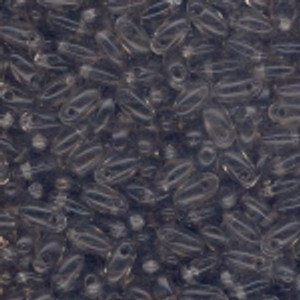 2.5x6mm Czech Glass Rizo Beads - Black Diamond 2.5x6mm Czech Glass Rizo Beads - Black Diamond