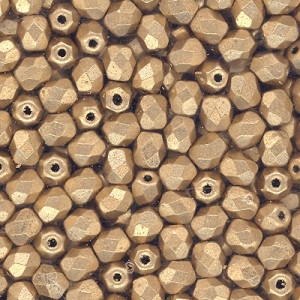 Czech 4mm Fire-Polished - Aztec Gold Czech 4mm Fire-Polished - Aztec Gold