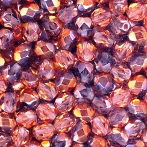 Czech 6mm Fire-Polished - Crystal Sunset Czech 6mm Fire-Polished - Crystal Sunset