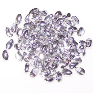 4x6mm Czech Glass Tulip Petal Beads - Crystal Labrador
