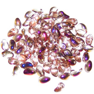 4x6mm Czech Glass Tulip Petal Beads - Crystal Sliperit
