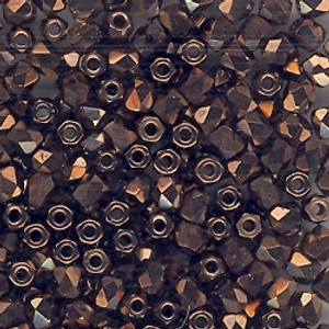 Czech 2mm Fire-Polished Glass Beads - Jet Bronze Czech 2mm Fire-Polished Glass Beads - Jet Bronze