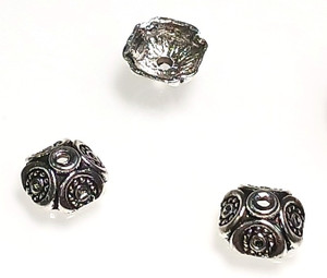 Antique Silver-Plated 4x9mm Rounded Sun Bead Caps Antique Silver-Plated 4x9mm Rounded Sun Bead Caps